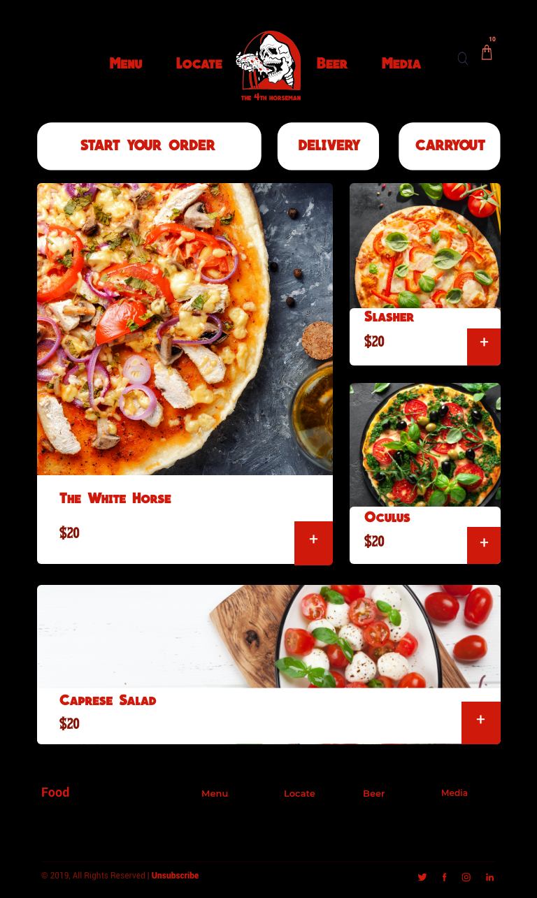 pizza tablet wireframe
